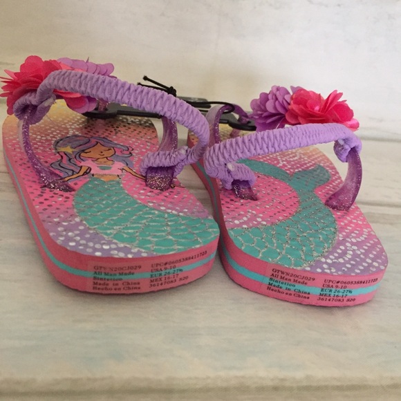 ❄️(5/$30) Girls Mermaid Sandals Beach Summer Size 9-10 - Picture 4 of 5